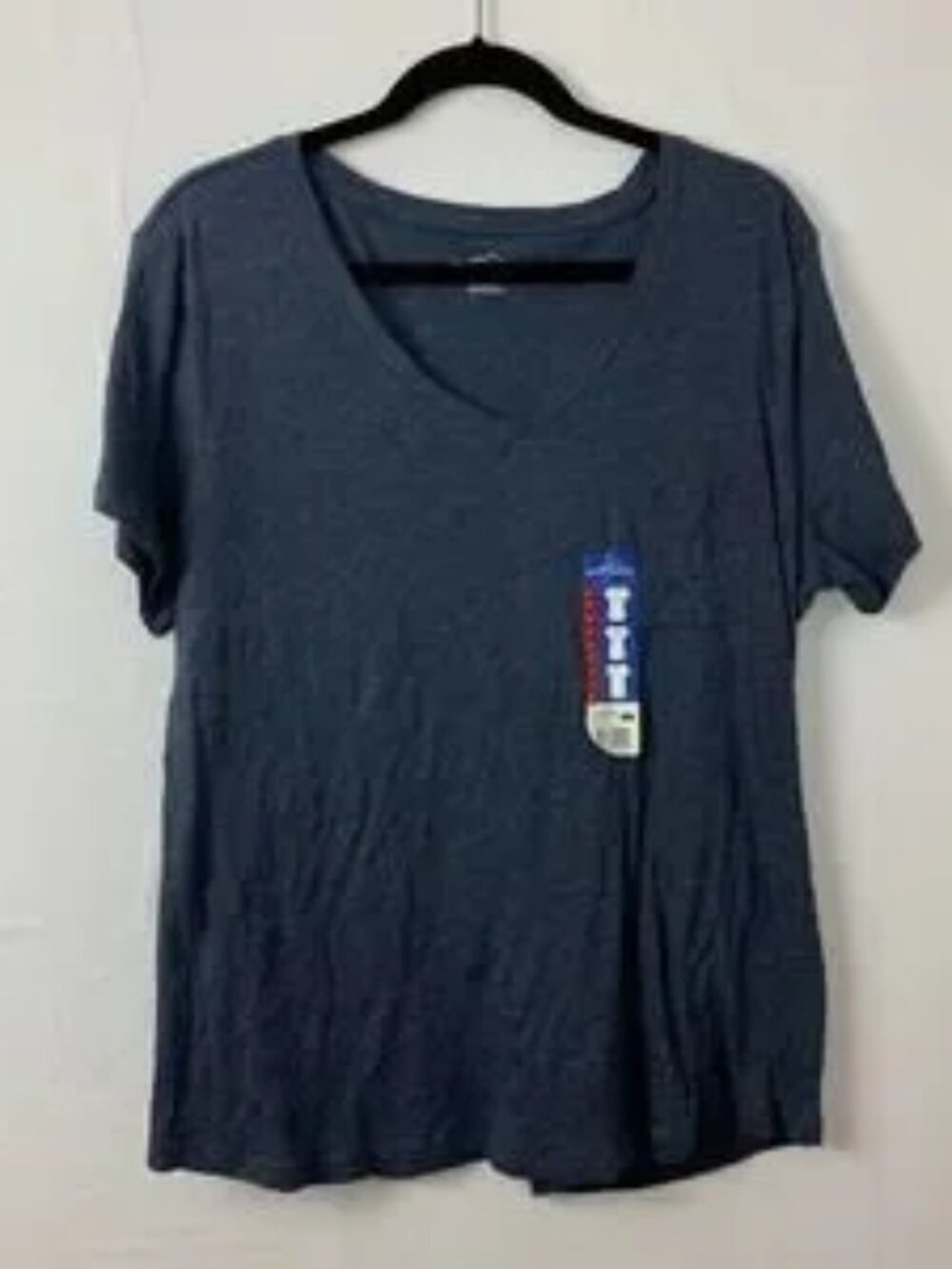 Blue V neck Short Sleeve shirt